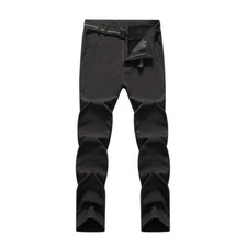 Men Outdoor Hiking Ski Pants Trousers Fleece Lined Climb Windproof Waterproof