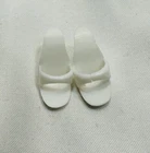 Vintage Barbie Heels Open Toe Shoes Mules Pair White High Heels Accessory Japan