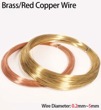 Solid Pure Brass/Red Copper Round Wire Soft Uncoated Wire Diameter 0.2mm 5mm