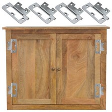 Flush Hinges 4Pc 60mm HEAVY DUTY Zinc Flat Fitting Cabinet Cupboard Inset Door