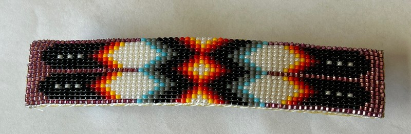 Navajo Colorful Beaded Spring Clasp Barrette