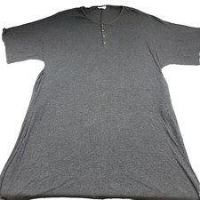 DWELL + SLUMBER Womens Breton Swing Dress Gray One Size Pockets Oversized Rayon