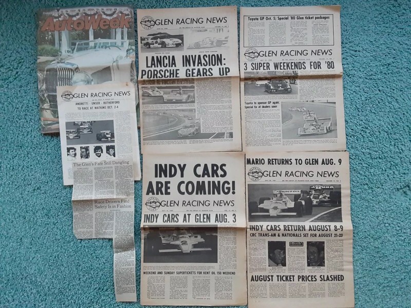 Vintage 1980s Watkins Glen/ Glen Racing News May June July/ Misc 80s News Items