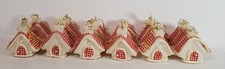 Vtg Rare 1960s Lot of 18 White Christmas Orna...