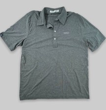 Criquet Polo Shirt Mens Large Gray Organic Cotton Golf Preppy embroidered Logo