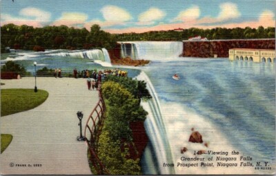 Vintage Postcard Grand View from Prospect Point Niagara Falls New York NY  13280