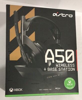 Astro Gaming A50 4th Gen Wireless Headphones + Base Station XBox PC MAC - (B14)