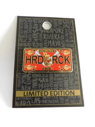 HARD ROCK CAFE HONG KONG - LICENSE PLATE - HRC SERIES PIN ( Missing letter A )