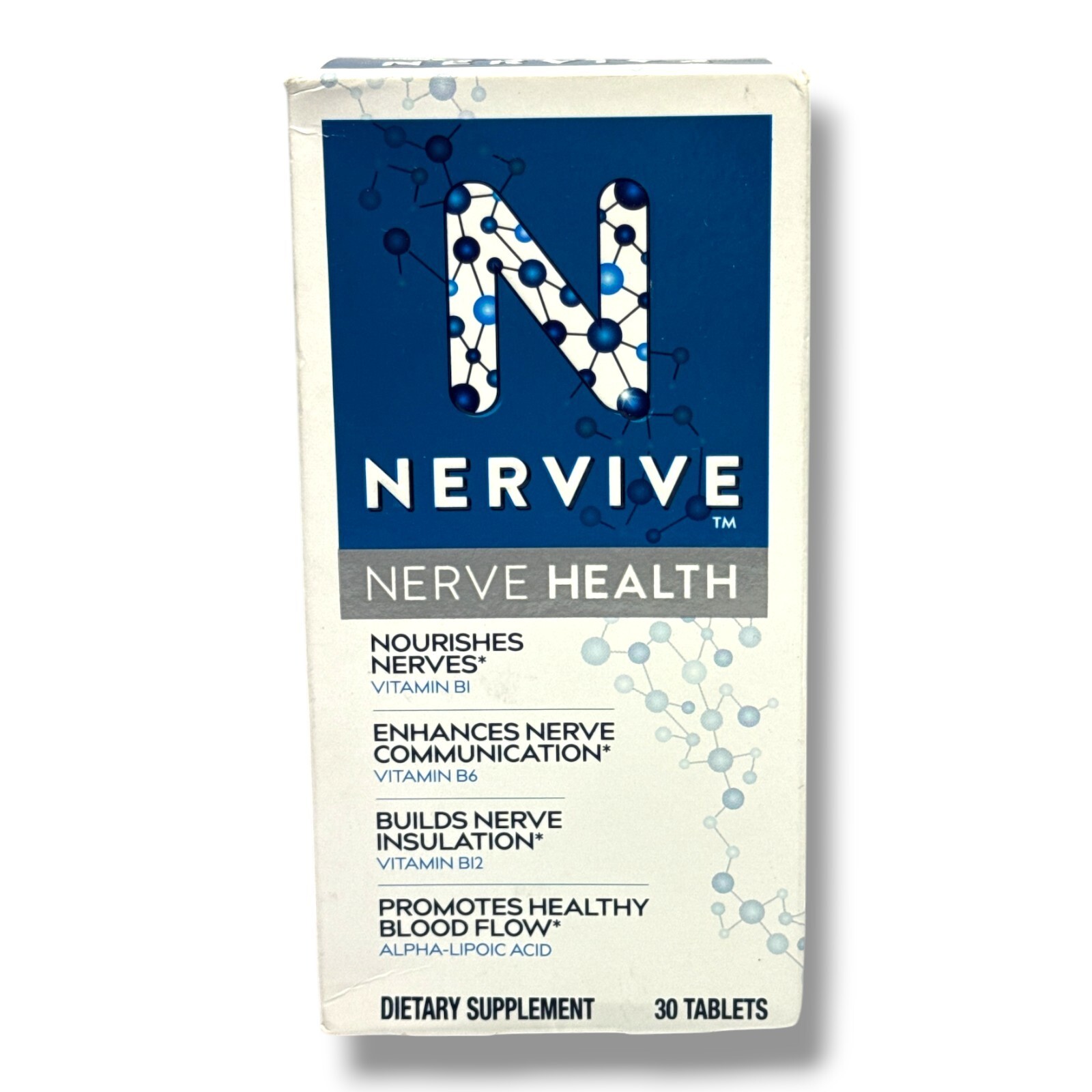 Nervive Nerve Health Dietary Supplement -30 Tablets- New In Box
