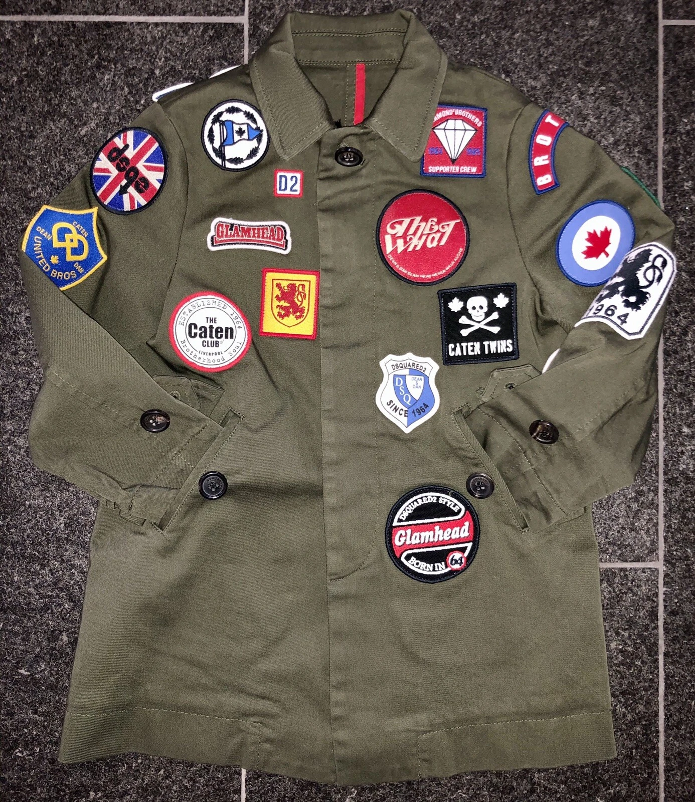 DSQUARED2 S S 2018 GLAMHEAD CAPPOTTO 8Y GIACCA CALCIO GIACCA CAPPOTTO GILET SUPERHOOL