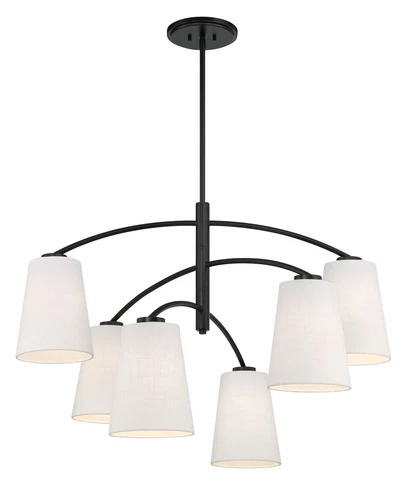 Minka Lavery Headington 6 Light Chandelier, Coal - Picture 2 of 6