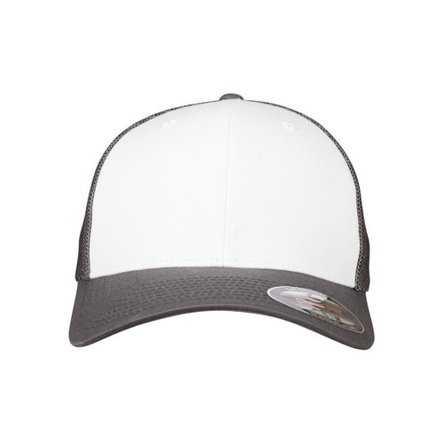 Flexfit Maglia Colorato Anteriore Trucker Cap Bianco High Fitted Cappello S/M L - Foto 16 di 44