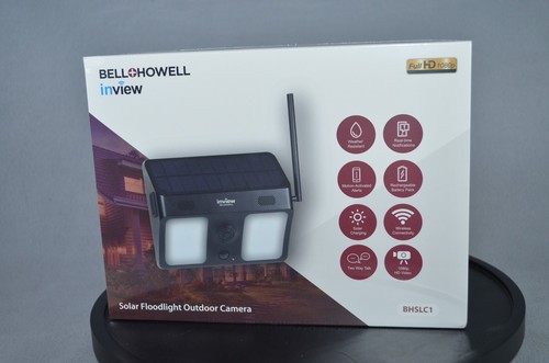 Bell + Howell Solar Floodlight Outdoor Camera BHSLC1 New Sealed