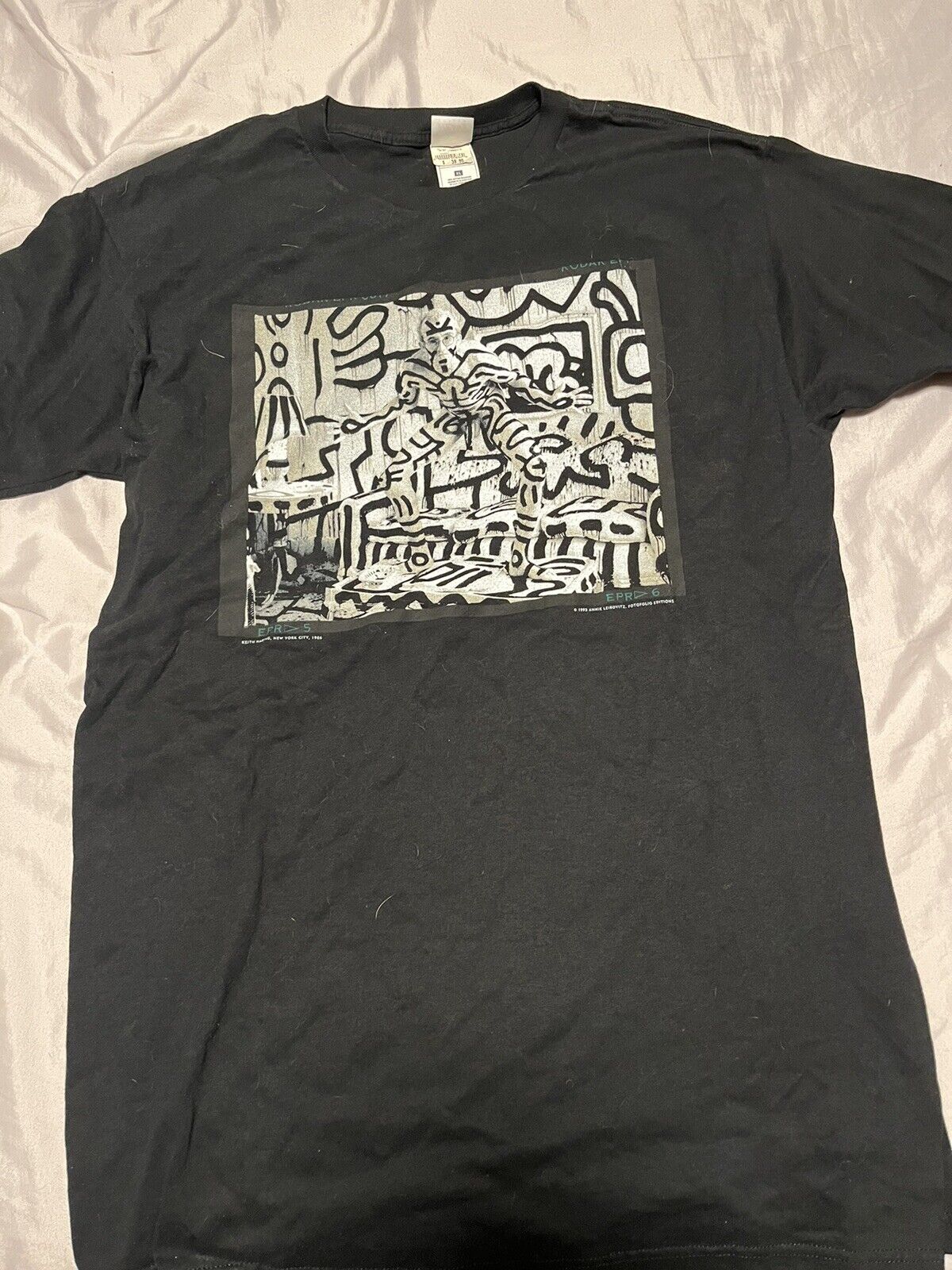 90s keith haring annie leibovitz Tシャツ　XL