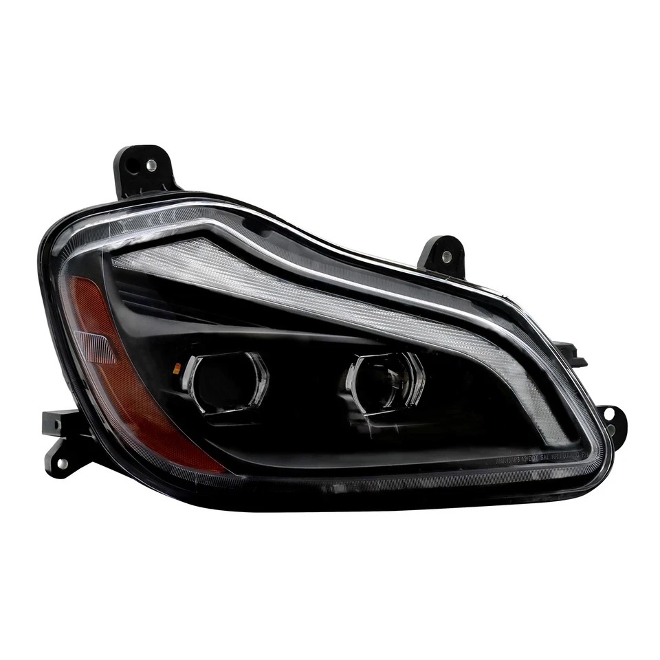 Faros LED negros para conductor pasajero Kenworth T680 2013-2021 Foto 2 de 4