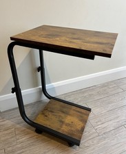 Rolling Side Table - Height Adjustable