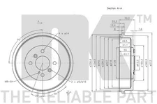 Genuine NK Rear Right Brake Drum for Ford EcoSport EcoBlue 100 1.5 (05/18-04/21)