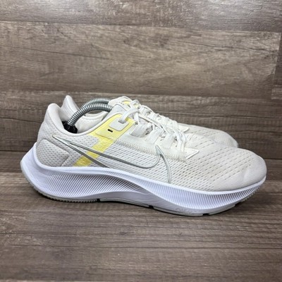 Nike Air Zoom Pegasus 38 White Gray Womens US Size 8.5 CW7358-100 Running Shoes