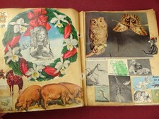 2 VINTAGE 1950s SCRAPBOOKS 95+ PAGES WITH CLI...