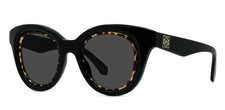 LOEWE LW 40183I 01A SHINY BLACK GOLD/SMOKE GREY LENS AUTHENTIC SUNGLASSES 51-20