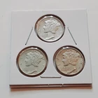 AU 1941 Silver Mercury Dime set!  3 Coins  1941 P 1941 S 1941 D.    A196