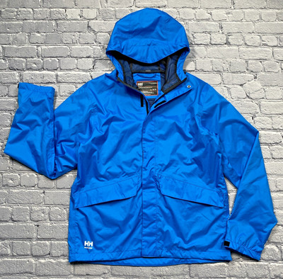 Helly Hansen Helly Tech Jacket Men's Blue Waterproof Full Zip Raincoat Work Wear