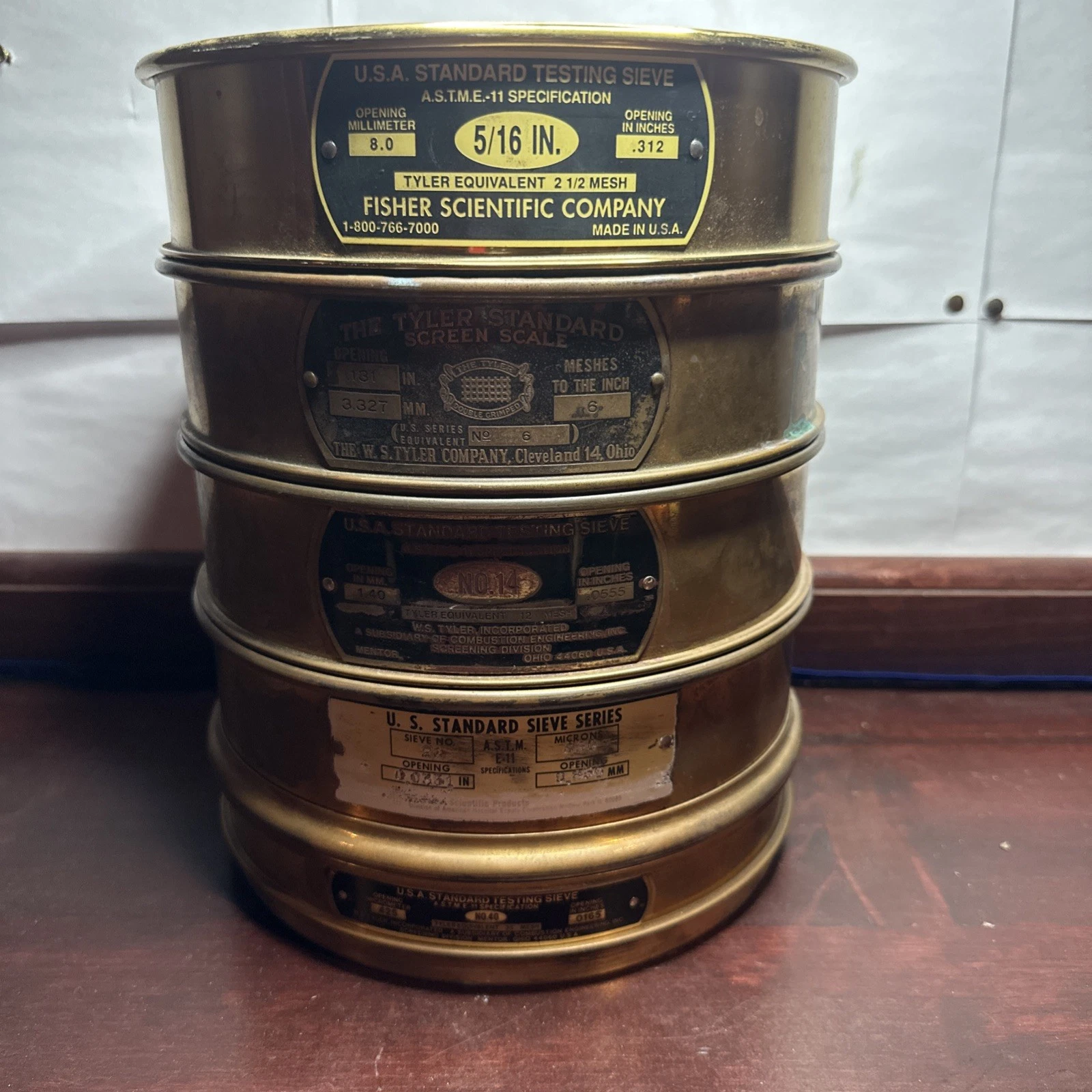 LOT OF 5 SIEVE USA STANDARD SIEVES