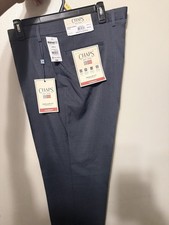 Chaps Performance Men’s Regular Fit Flat Front Stretch Dress Pants 32x32 Gray