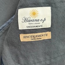 Havana Company Charcoal Canvas Cotton Suit - Size 52