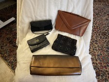 Lot of 5 MCM Vintage Clutch Purse Mini Bag Lot Glass Case Coach Ann Taylor Bead