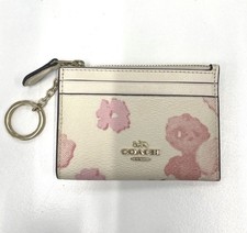 Coach Skinny ID Case Wallet Japan Ltd Cherry Blossom Chalk Pink Floral Unused