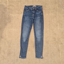 Zara Denim Skinny Jeans, side slit, women's, Size 8 (Euro 36) perfect condition