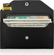 Cash Envelopes Bag, Money Bag Pouch PU Leacher Cash Money Pouch Cash Wallet Enve