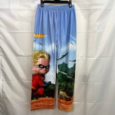 Disney Store youth fleece Incredibles pull on stretch pajama pants lounge large