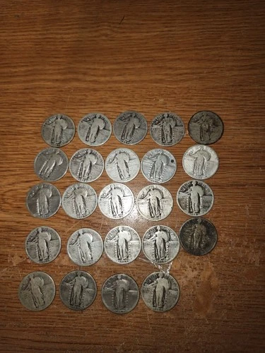 US Standing Liberty quarter  24 coins lot Circulated