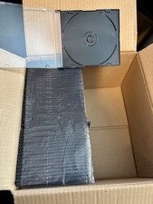 Storage CD/DVD Slim 5.2mm Jewel Cases - Black Color - Lot of 50 - NEVER USED