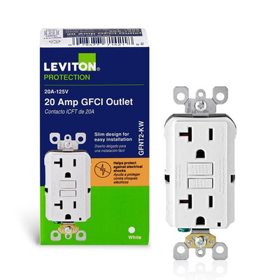 #ad #ad Leviton GFNT2 0KW White 20A 125V Thermoplastic Self Test GFCI Receptacle $21.30