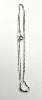 Tiffany & Co. Elsa Peretti Open Heart Pendant Necklace Silver 925