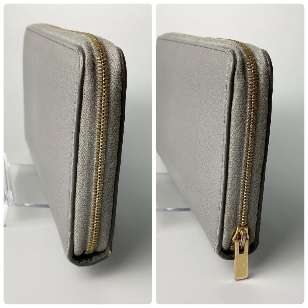 CELINE Multi-function Long Wallet Round Zipper Gr… - image 4