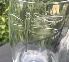 LA ROCHERE Beautiful 4" DRAGON FLY Double Old Glass Tumbler 9 Oz France