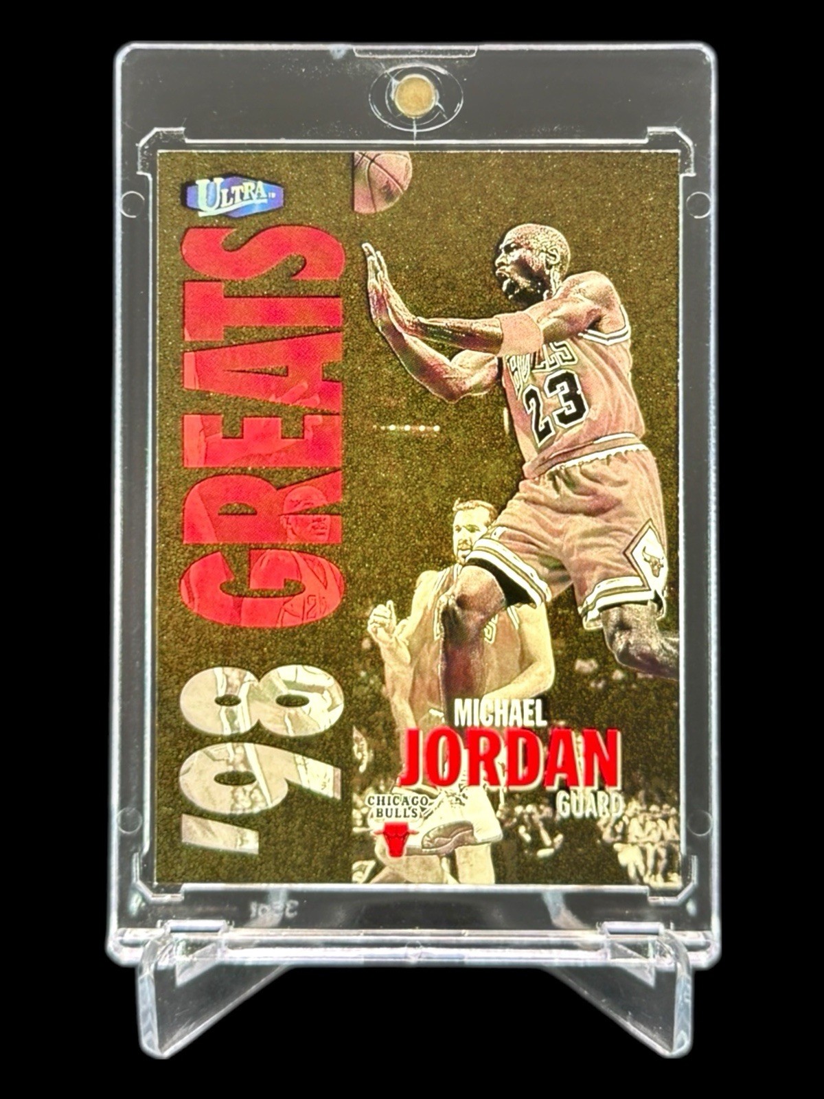 1997/98 Fleer Ultra MICHAEL JORDAN “98 GREATS” GOLD MEDALLION 259G🔥ULTRA RARE🔥