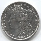 1889- MORGAN SILVER DOLLAR - 90% SILVER - AU -LOT # 191