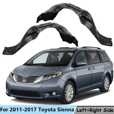 Front Inner Fender Liner Set Fits 2011-2017 Toyota Sienna