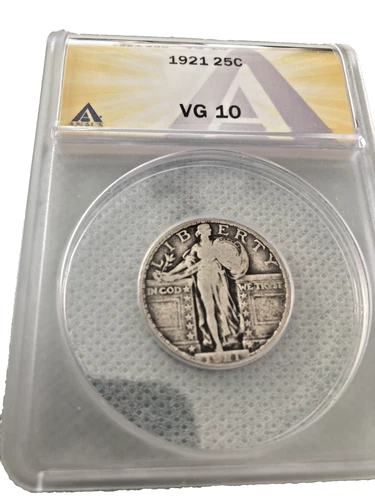 1921 STANDING LIBERTY QUARTER - ANACS VG 10