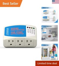 Voltage Protector, 3 Outlet Plug in Surge Protector for Home Appliance Multi ...