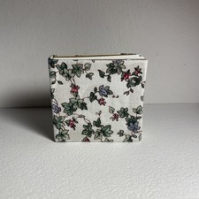 Illustrated floral Print Fabric Cover Mini Blank Journal Notebook
