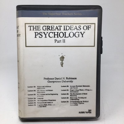 Great Ideas of Psychology Part II 2 Audio Cassette Book 1997 Professor Robinson