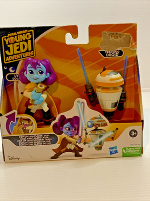 Star Wars Young Jedi Pop-Up Lightsaber Lys Solay Training Droid   2023 Action