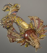 Heidi Daus Koi Fish Multicolor Rhinestones on...