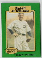 1987 Hygrade All-Time Greats #NNO Gabby Hartnett